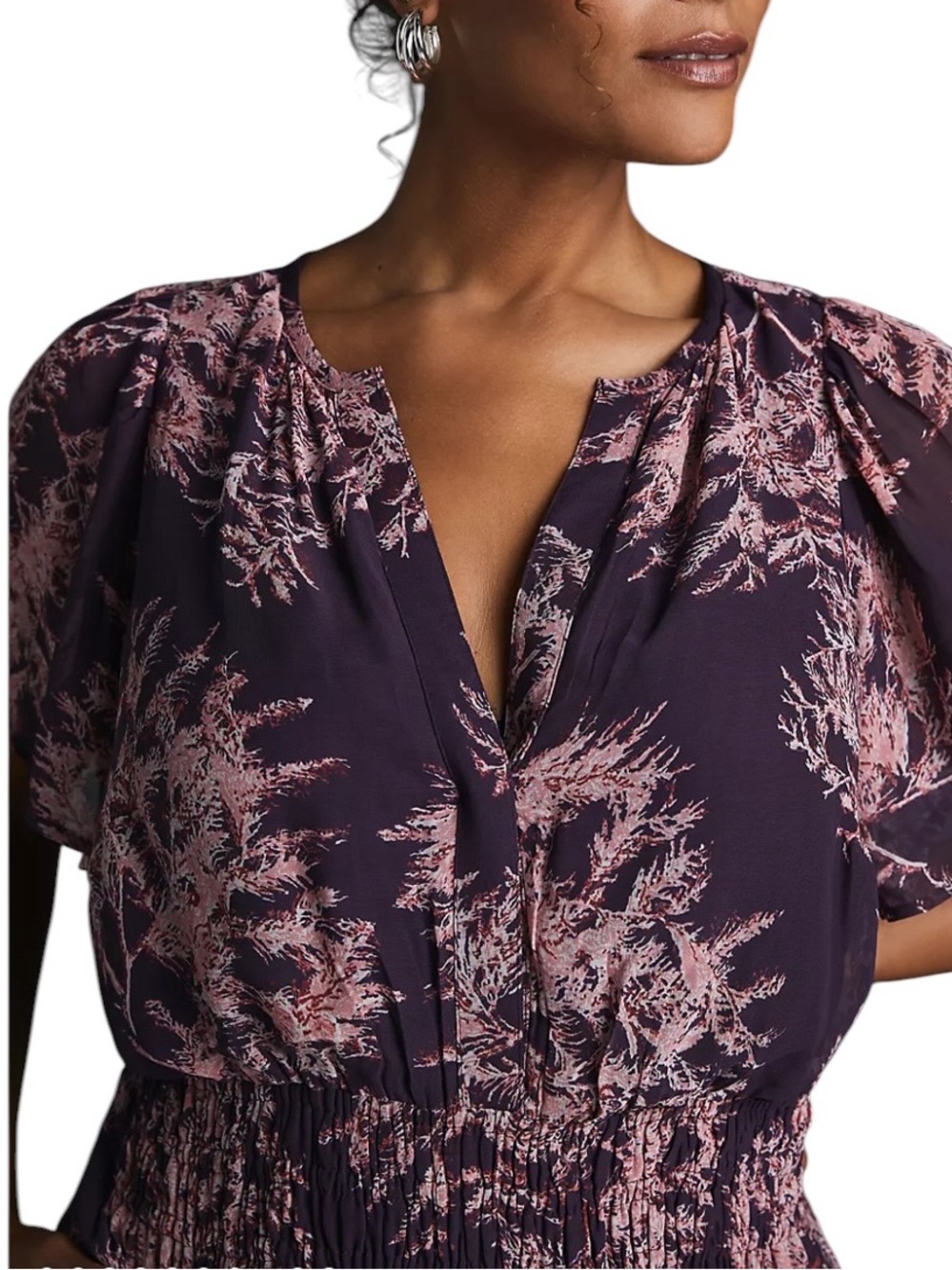 Anthropologie Somerset Maxi Dress floral Chiffon Edition XL excellent condition - Picture 4 of 16